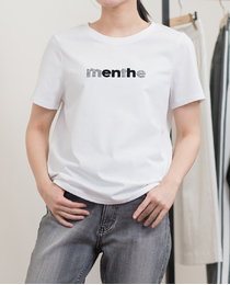 menthe ストーン+フロッキーロゴTシャツ