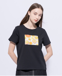 オレンジ　グリッターPT Tシャツ