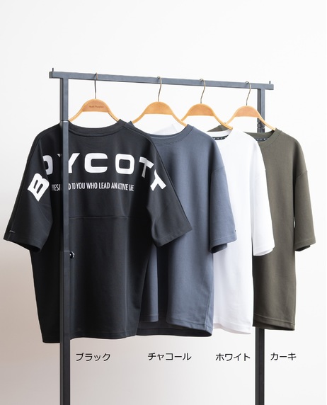 【BOYCOTT】バックPT5分袖丈Tシャツ