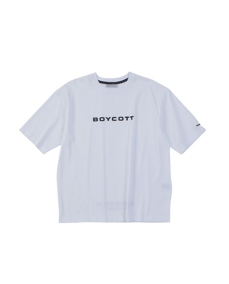 【BOYCOTT】ロゴ5分袖丈Tシャツ