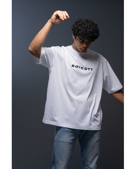 【BOYCOTT】ロゴ5分袖丈Tシャツ