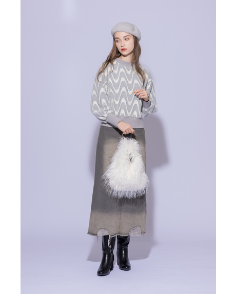 ＼期間限定SALE 20%OFF／【BOTTOMS&GOODS FAIR】《～10/31 thu.迄》ロングシャギーファーハンドバッグ