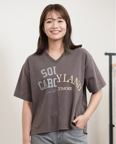 ヴィンテージ風　クレイジーカレッジTシャツ