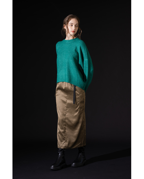 ＼期間限定SALE 20%OFF／【BOTTOMS&GOODS FAIR】《～10/31 thu.迄》サテンカーゴタイトスカート