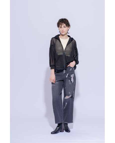 ＼期間限定SALE 20%OFF／【BOTTOMS&GOODS FAIR】《～10/31 thu.迄》箔ペイントデニムパンツ