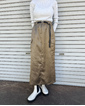 ＼期間限定SALE 20%OFF／【BOTTOMS&GOODS FAIR】《～10/31 thu.迄》サテンカーゴタイトスカート