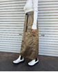 ＼期間限定SALE 20%OFF／【BOTTOMS&GOODS FAIR】《～10/31 thu.迄》サテンカーゴタイトスカート